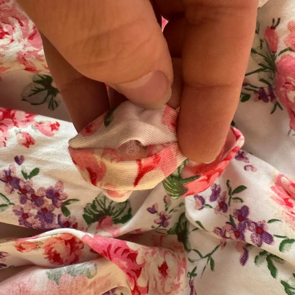 The Vermont Country Store Floral Cottagecore Coquette Romantic Robe Size M - Picture 7 of 14